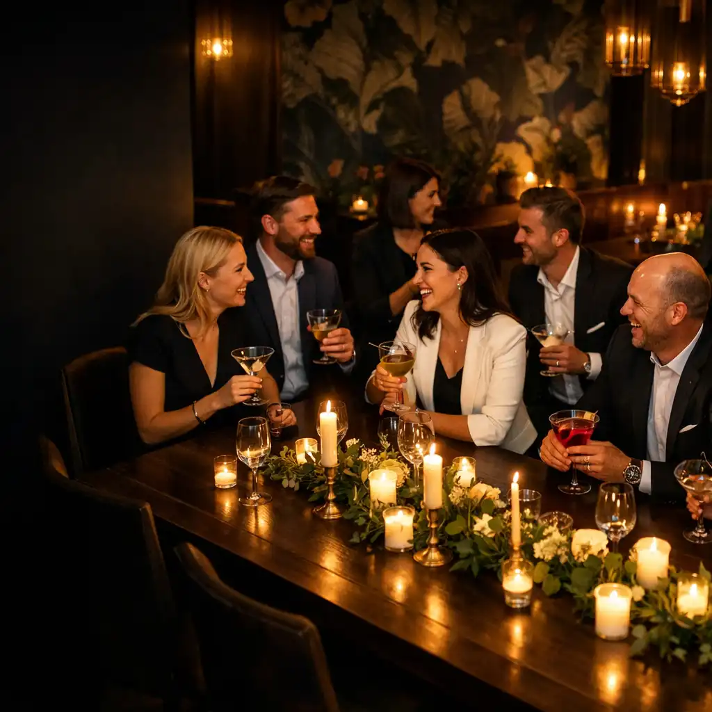 Elegáns, gyertyafényes csapatépítő esemény egy prémium budapesti rendezvényteremben